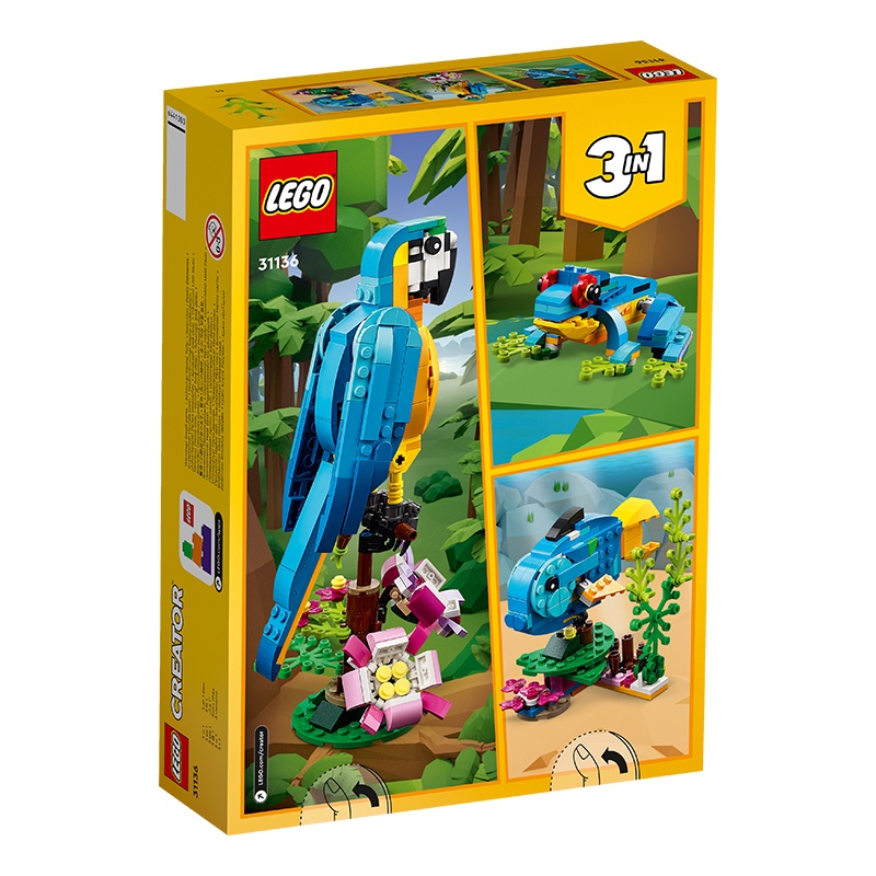 Đồ Chơi Lắp Ráp LEGO Vẹt Đuôi Dài Nam Mỹ 31136 (253 chi tiết)