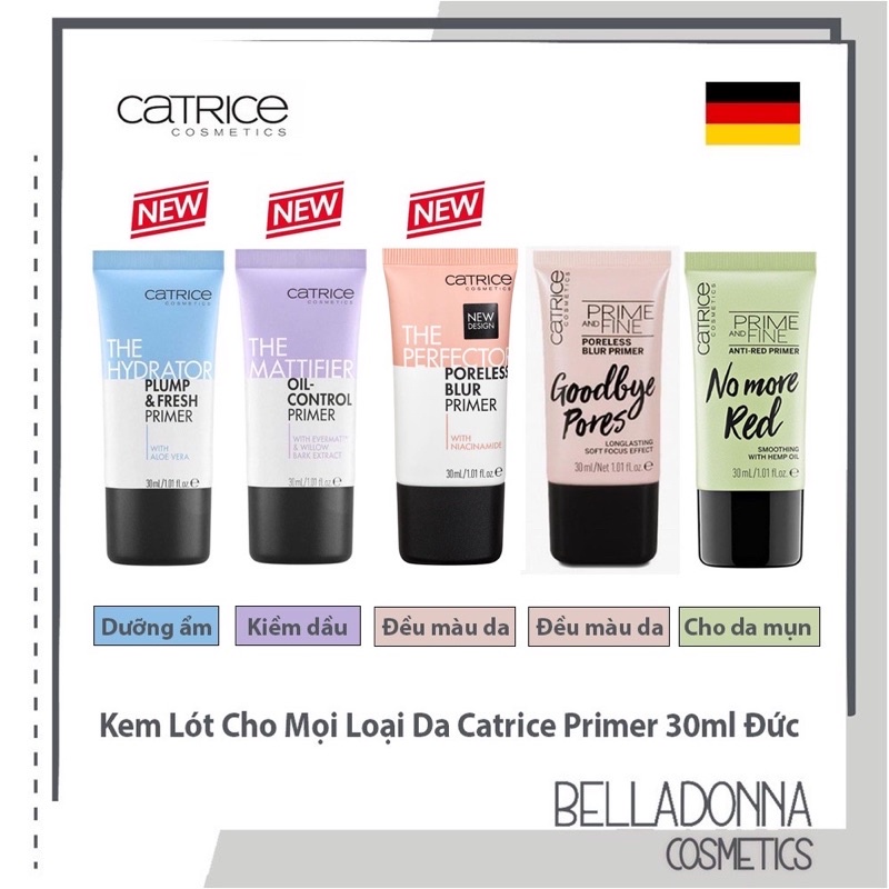 KEM LÓT CATRICE PRIME AND FINE PORE REFINING ANTI SHINE BAS