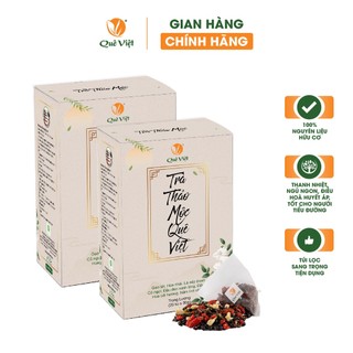 Combo 2 hộp Trà Thảo mộc Quê Việt - Trà gạo lứt - Trà hoa cúc