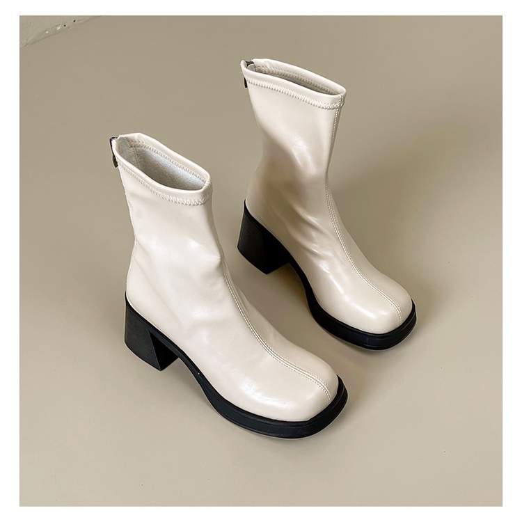 Chelsea cao gót, giày boots da cao gót