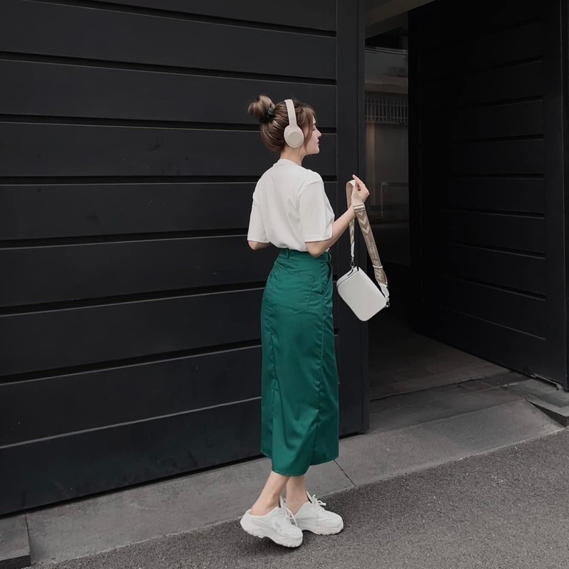 Set đồ nữ áo phông M-Chou + Chân váy kaky style basic