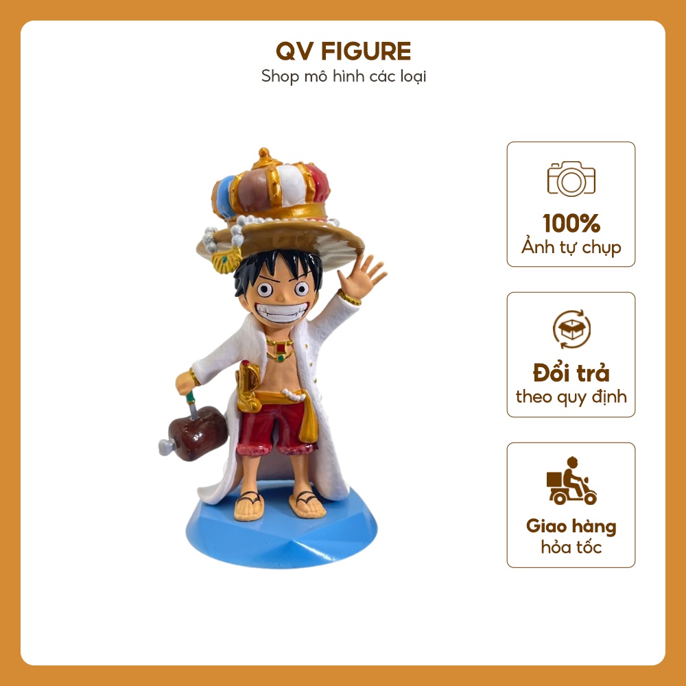 Mô Hình Luffy One Piece Mini 3D 8cm, Figure Luffy One Piece Full Box - QV Figure