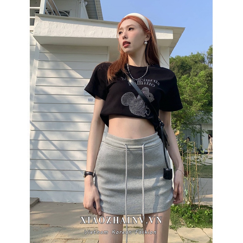 Xiaozhainv Chân Váy mini Dáng Chữ A Phong Cách Hàn Quốc Cho Nữ