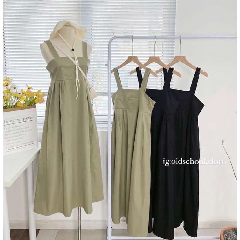 Váy 2 Dây Babydoll Dáng Dài Đầm Hai Dây Maxi Dáng Xòe Babydoll Freesize