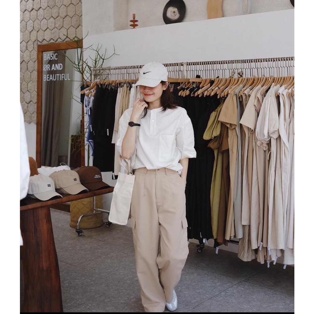 Sơ mi linen hàng cổ tàu Hari GenZ SmCOTAU0104