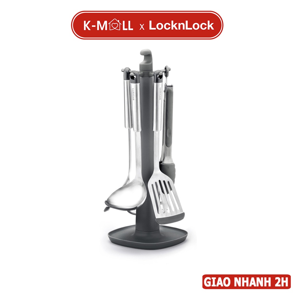 Bộ dụng cụ nhà bếp LocknLock Good Care 6P CKT330S01 màu xám tiện lợi đa năng - K-MALL