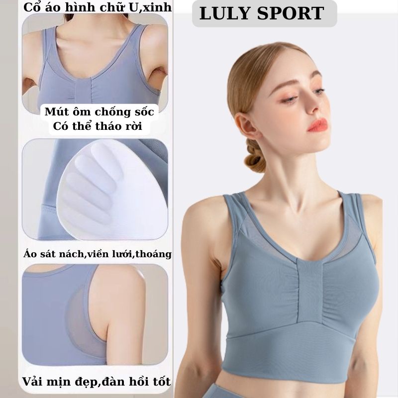 Áo bra tập gym LULY SPORT có đệm mút ôm ngực chất đẹp L186A
