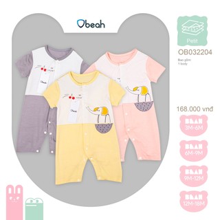 Bodysuit đùi cho bé trai bé gái Obeah, Bộ liền quần mùa hè cho bé trai bé gái petit