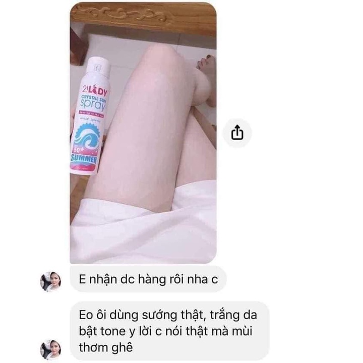 Xịt chống nắng 2!LADY 180ML - MAGIC SKIN