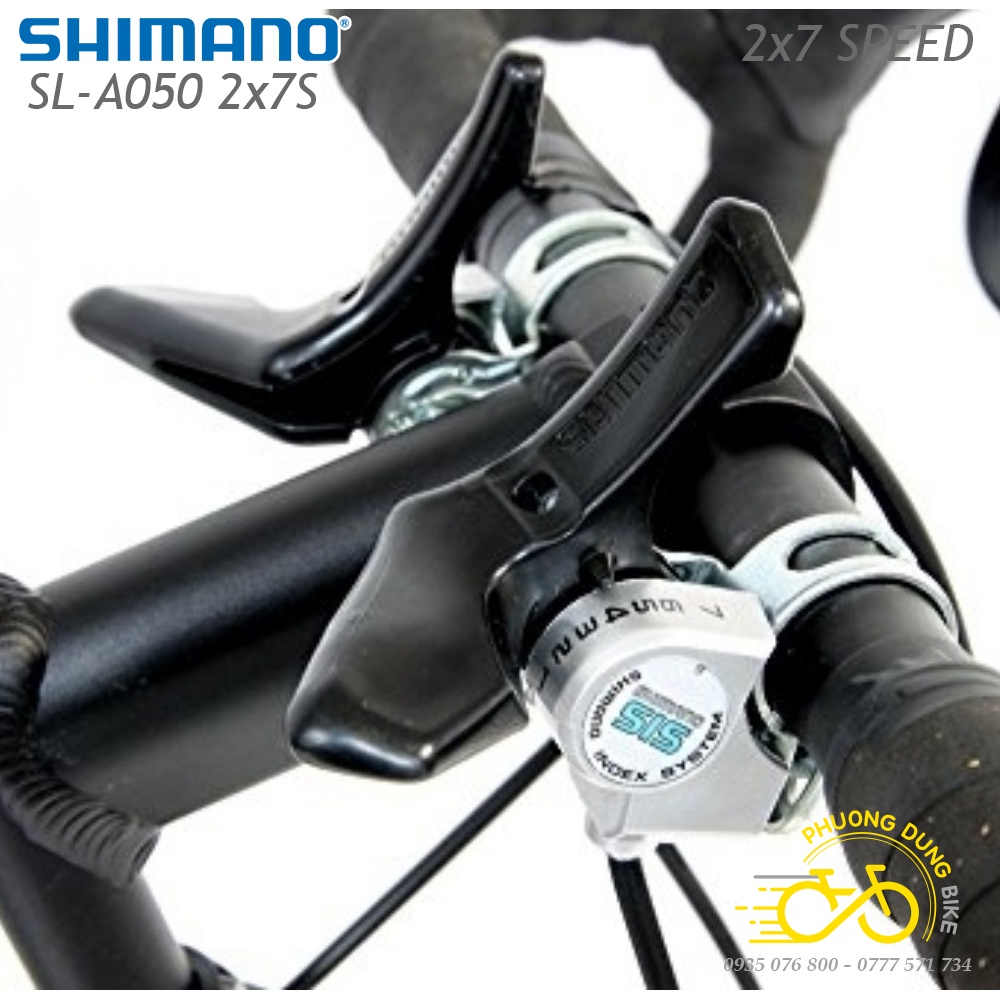 Tay đề gạt xe đạp SHIMANO SL A050 2x7 Speed - Chính hãng