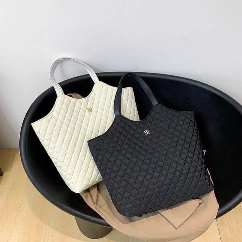 Túi Xách Tote Trần Trám Đeo Vai Size To Hottrend
