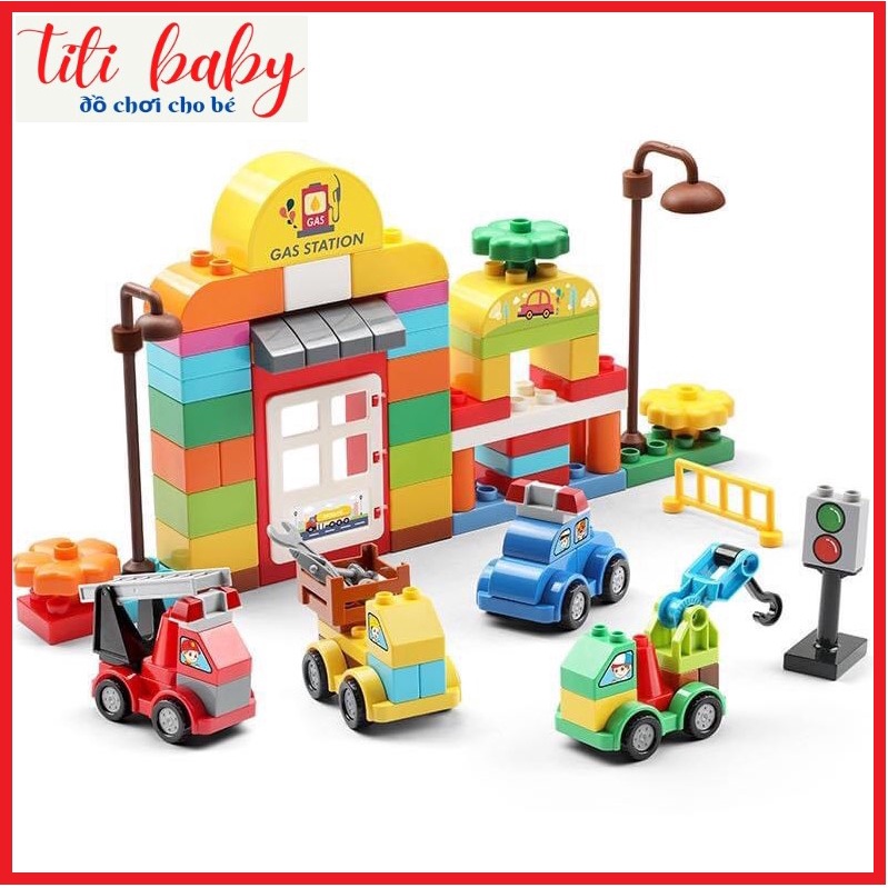 Lego Feelo Chủ Đề Gas Station 105 chi tiết - Kích Thích Sự Sáng Tạo Thông Minh