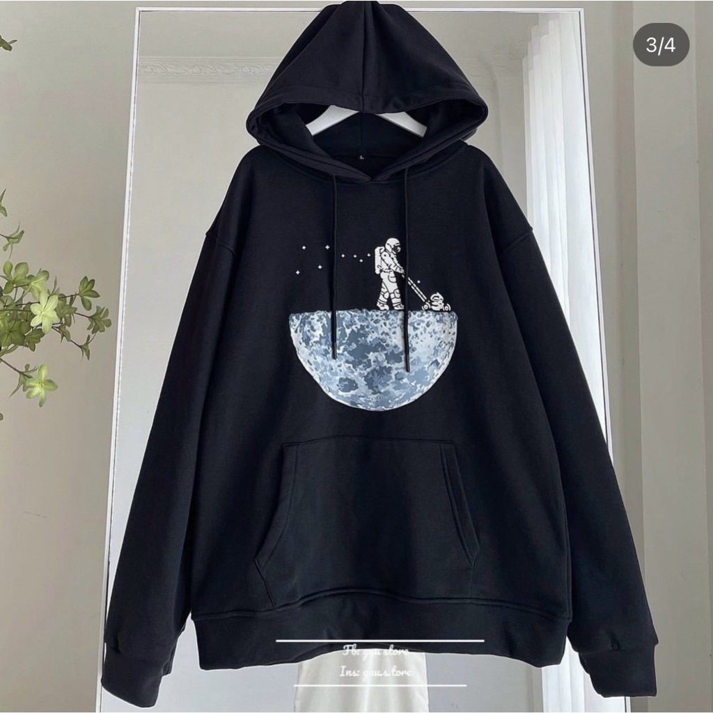 ( HOT TREND )Áo Khoác Hoodie Nam Nữ Logo In Hình MẶT TRĂNG Phối Chữ Mẫu Mới Ra Lò TP