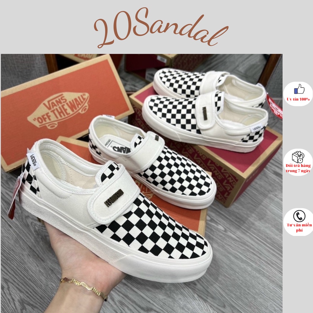 Giày Vans Dán Nam Nữ,Giày Vans Dán Đen Trắng Phong Cách Thời Trang Full Box Bill Hàng Đẹp