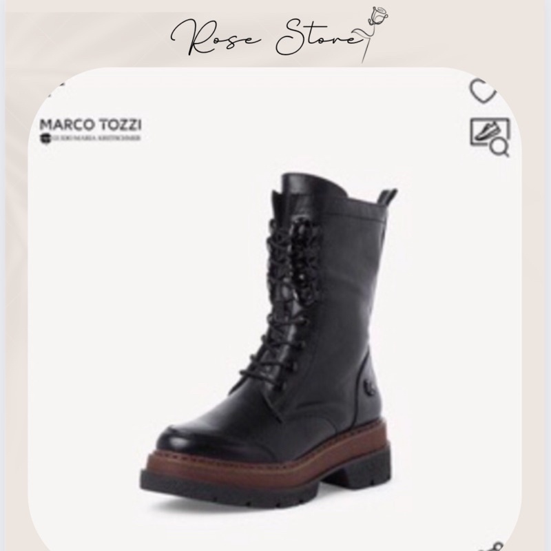 BỐT DA MARTIN MARCO TOZZI 5CM XUẤT KHẨU Ý CHÍNH HÃNG FULL BOX!