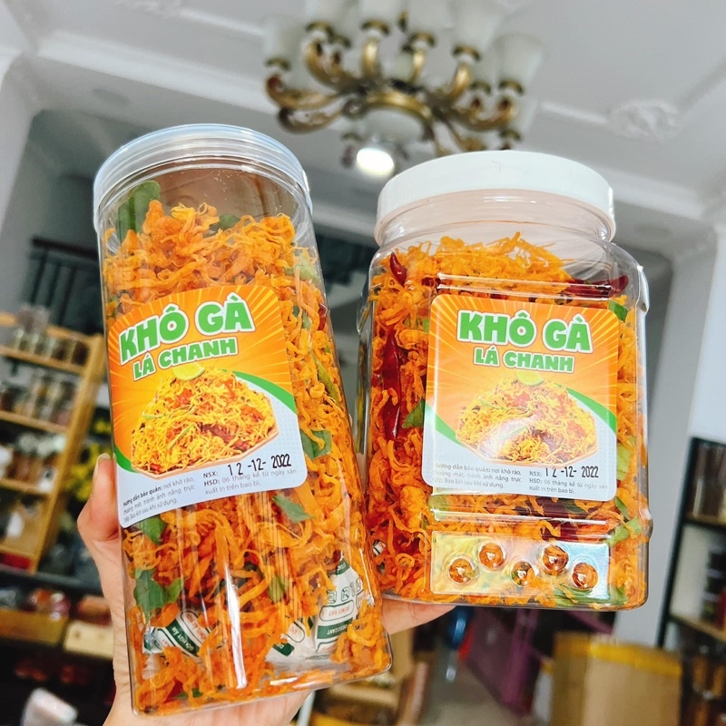Khô Gà Lá Chanh Đặc biệt 500gr gà sấy khô ngon - Top Shop Food Đồ Ăn Vặt