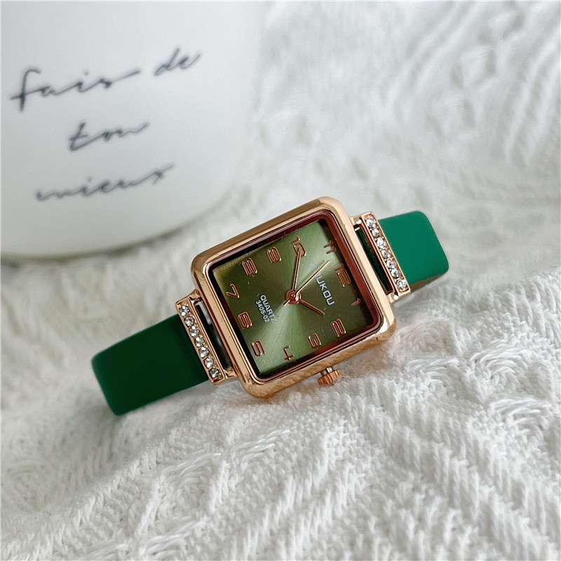 Hương Thơm Đồng Hồ Đeo Tay Nhỏ Màu Tím Hoa Trà Niche Khối Lập Phương Đường ins High School Mori Series Siêu Tinh Tế