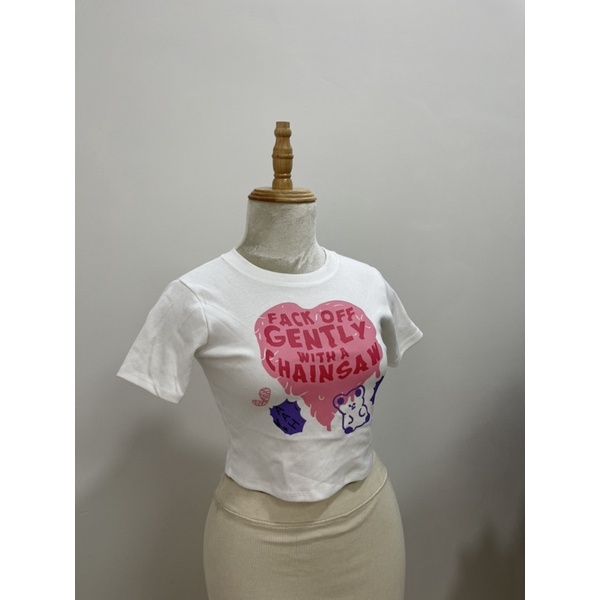 ÁO CROPTOP HOẠ TIẾT TRÁI TIM