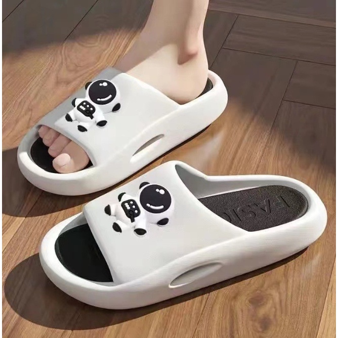 Dép ngang form rộng thời trang chống trơn trượt hình Husky cute nam nữ