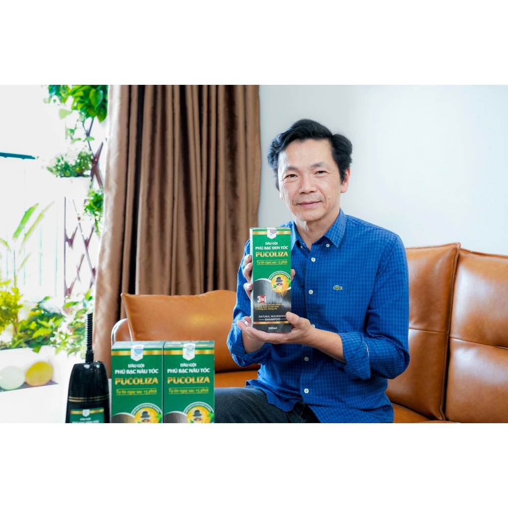 Dầu gội phủ bạc Pucoliza/Hamiko - 3 màu: Nâu hạt dẻ, Nâu đen, Đen