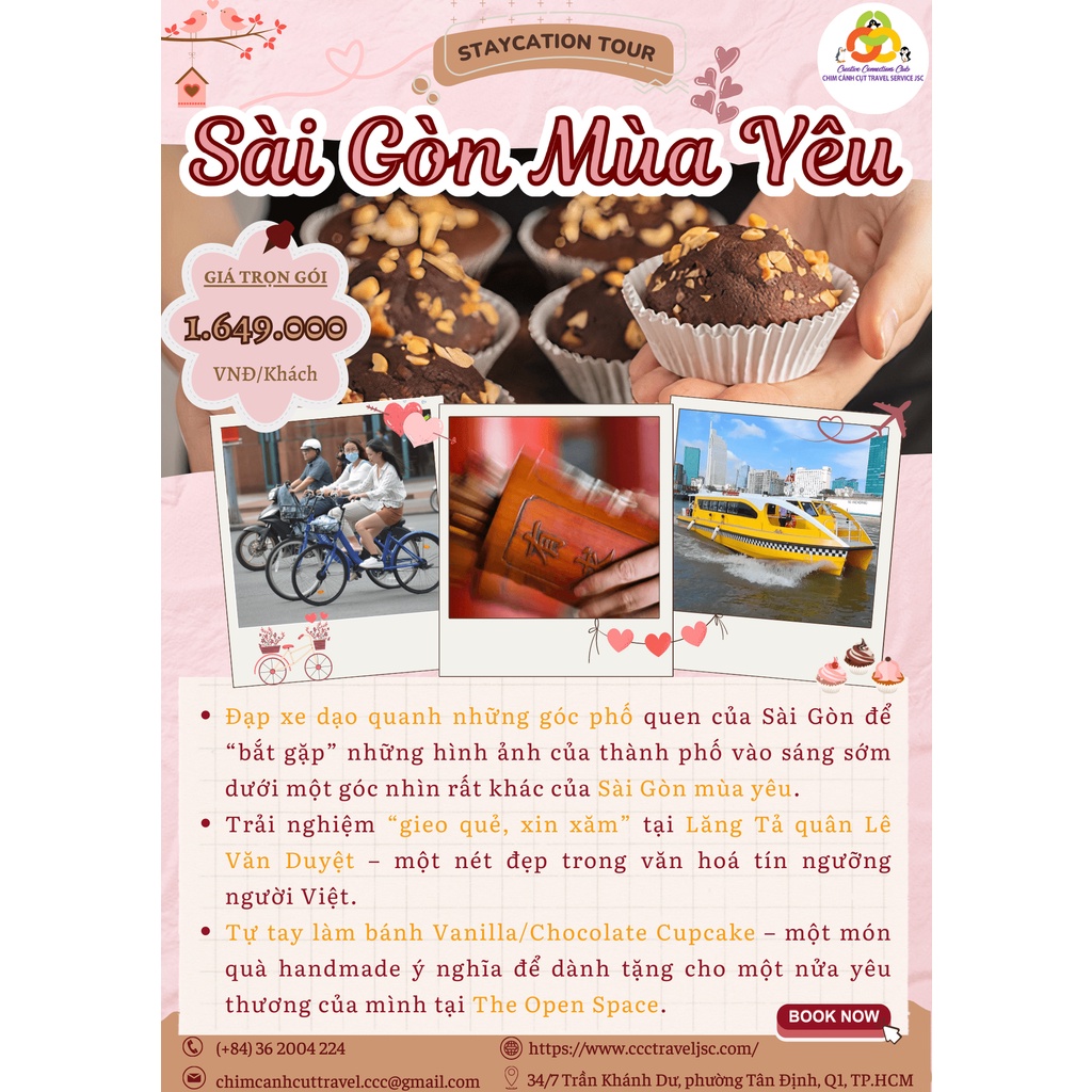 chương trình du lịch "Sài Gòn Mùa Yêu" - 1 Ngày - Chim Cánh Cụt Travel JSC