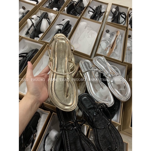 Sandal dây mảnh bóng cao cấp