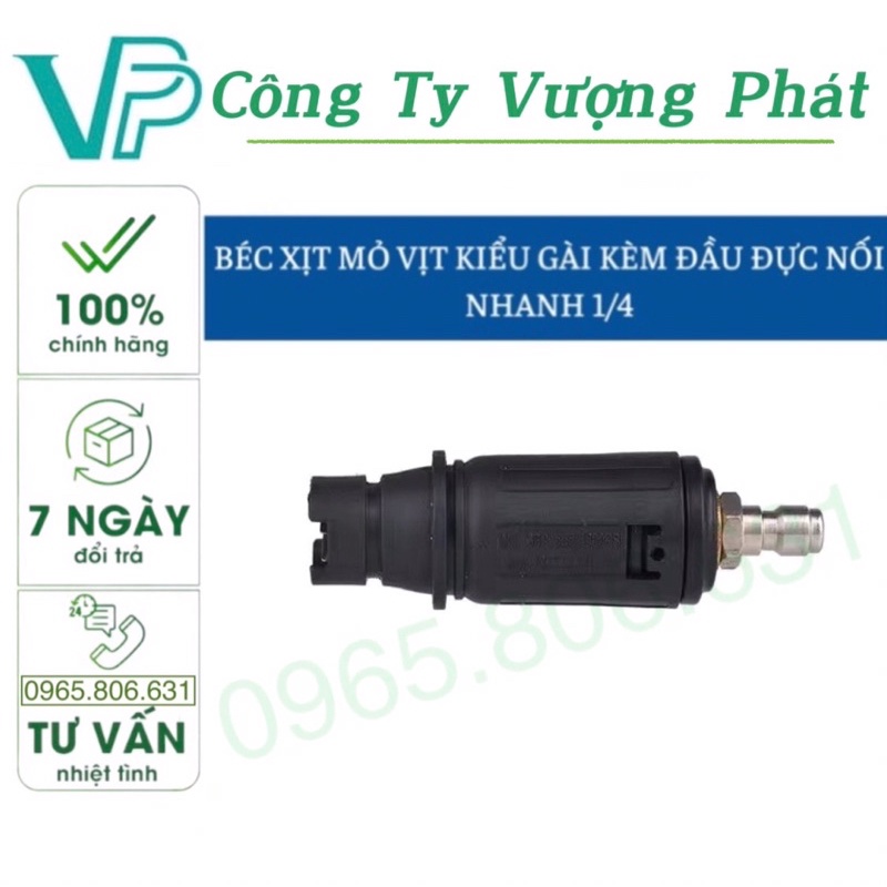Bộ Béc xịt mỏ vịt kiểu gài kèm đầu đực nối nhanh 1/4