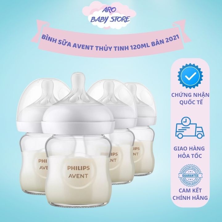 BÌNH SỮA AVENT THỦY TINH 120ML VÀ 240ML BẢN 2021