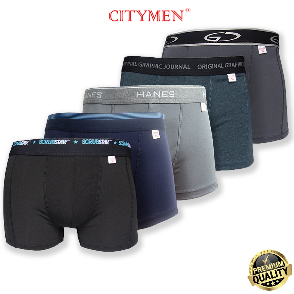 Combo 4 Quần Lót Nam Boxer CITYMEN Nhiều Lưng Cao Cấp Vải Thun Lạnh Co Dãn 4 Chiều