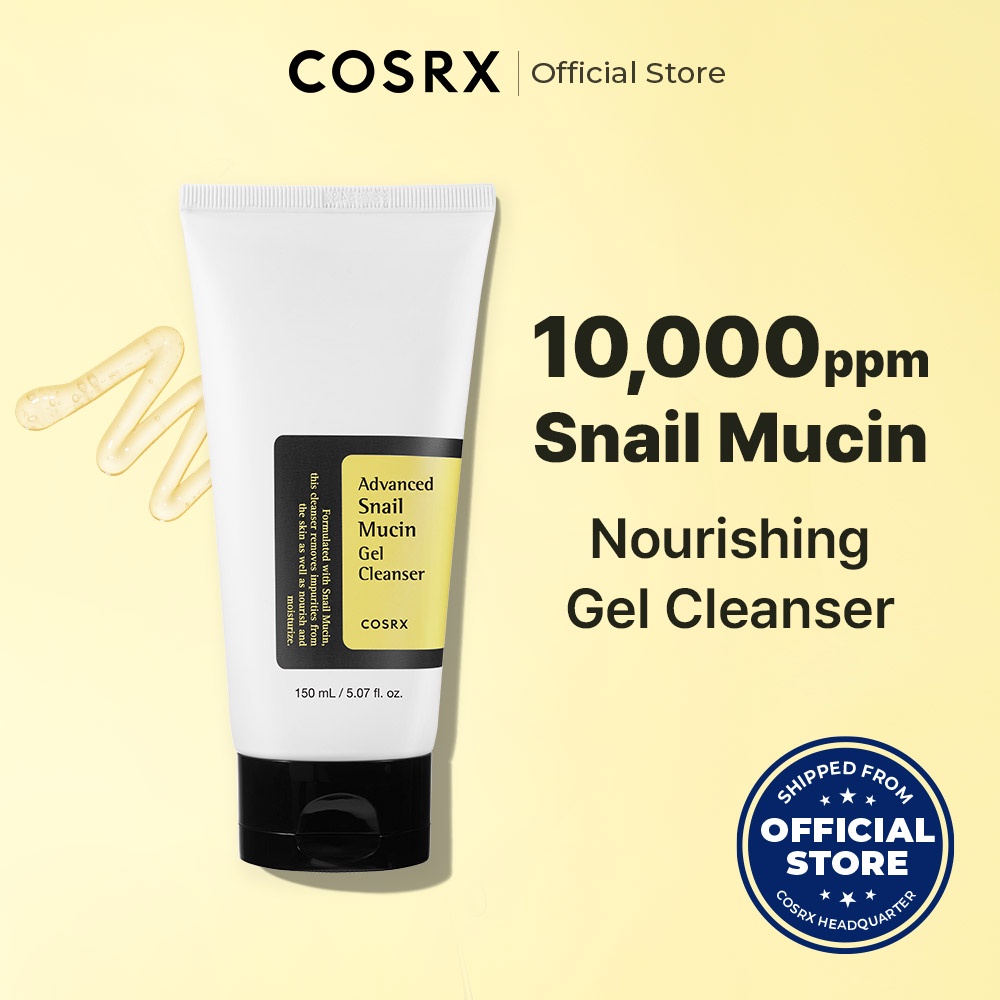 Sữa Rửa Mặt COSRX Advanced Snail Mucin Gel Cleanser 150ml Dạng Gel Chiết Xuất Ốc Sên Cao Cấp