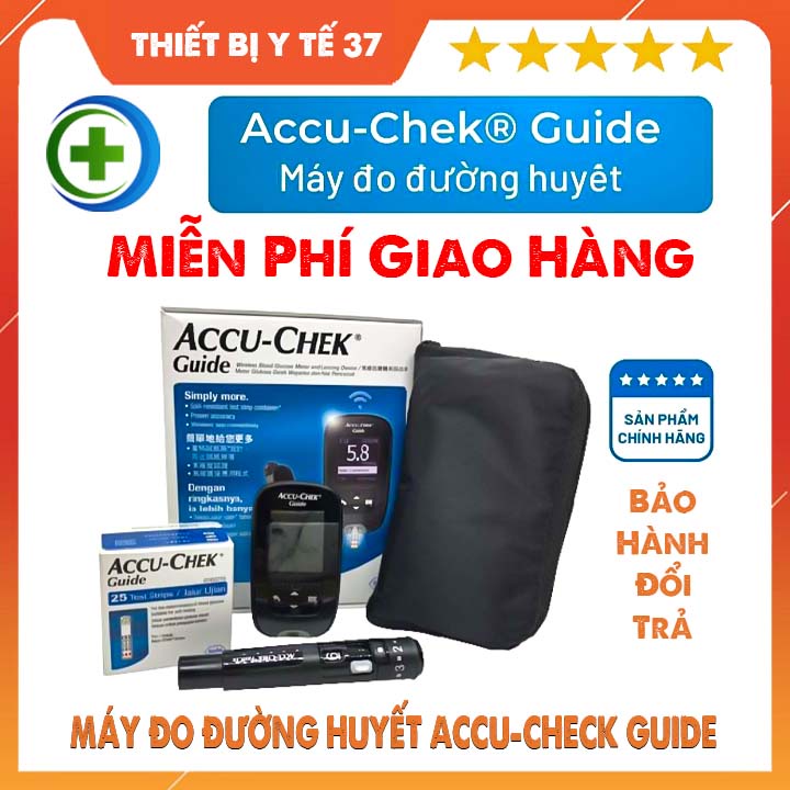 [CHÍNH HÃNG] Máy Đo Đường Huyết ACCU-CHEK GUIDE Mẫu Mới 2023 - Bảo Hành Chính Hãng Trọn Đời
