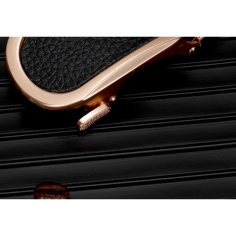 Dây Nịt Khóa Tự Động Màu Trắng / Xanh Lá / Vàng Bò Thật Năm Nguyên Tố Năm Chiều Cho Nữ