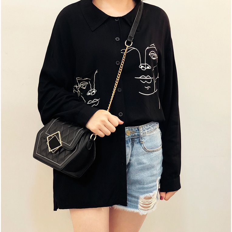 Túi xách nữ khóa gương dáng hình lục giác cực lạ hot trend mới nhất năm nay Capucha T276