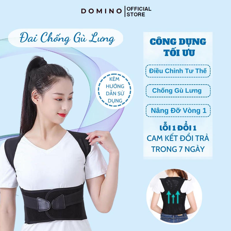 Đai Lưng Domino Chống Gù Thiết Kế Hình Chữ Y Sử Dụng Cho Cả Người Lớn Và Trẻ Em