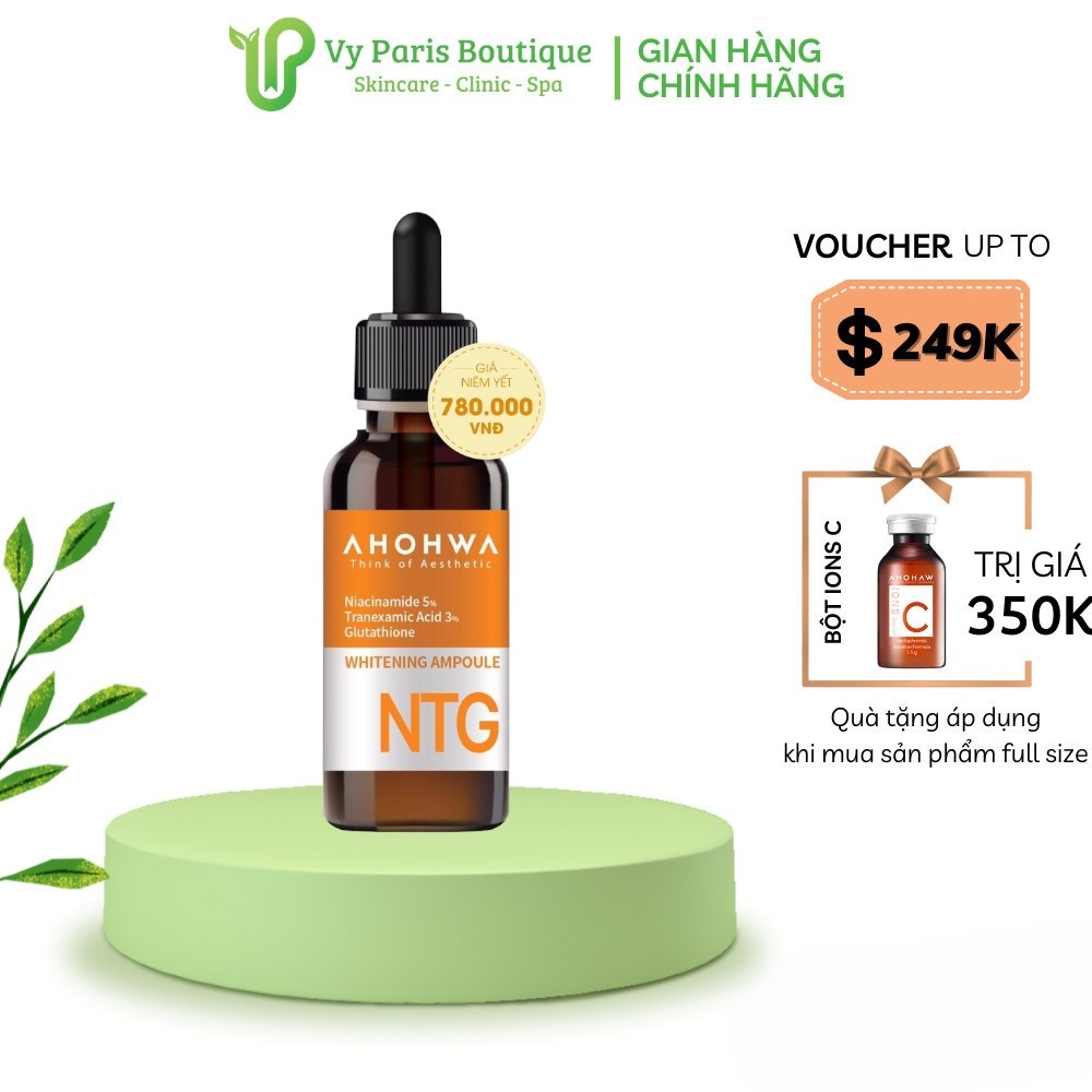 Ampoule NTG Serum Dưỡng Trắng Da , Mờ Thâm , Chống Lõa Hóa Ahohaw 30ml