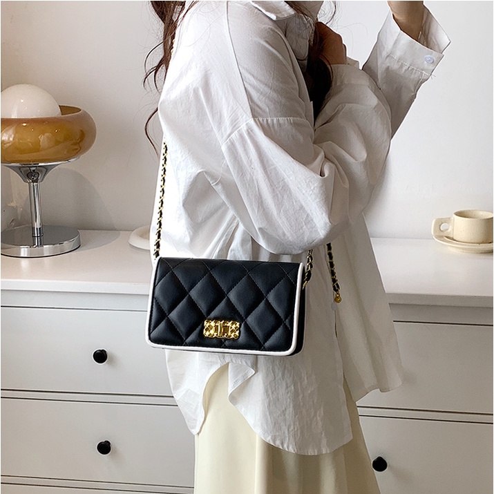 Túi xách nữ thêu chỉ trám chất da cao cấp khóa xoay xịn xò Capucha T275