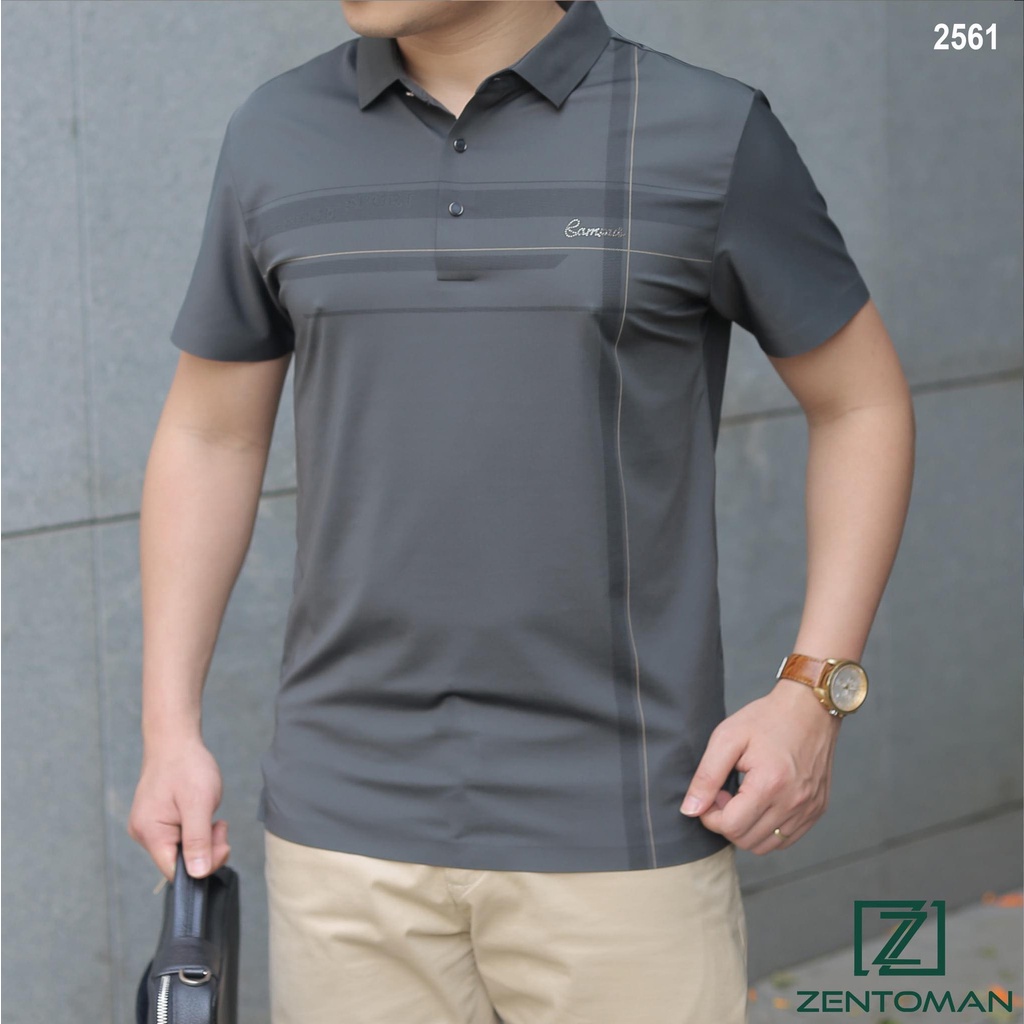 Áo POLO nam trung niên Zentoman không đường may, cotton sợi tre co giãn mềm mịn, không nhăn cao cấp 6 màu