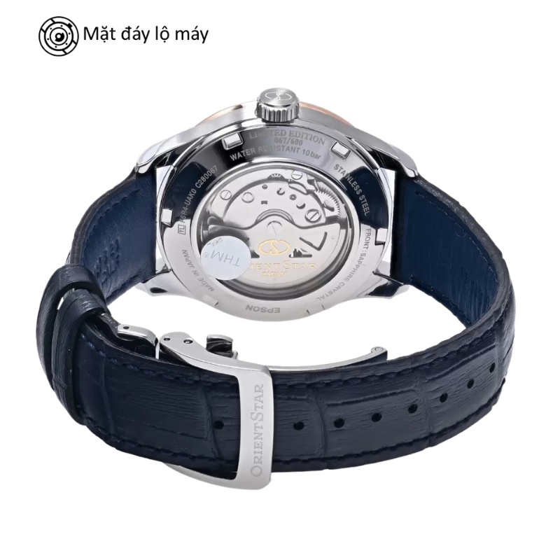 Đồng hồ nam Orient Star Watch Skeleton RE-AT00 Phiên bản giới hạn, máy lộ cơ mặt kính Sapphire dây da đeo tay chính hãng