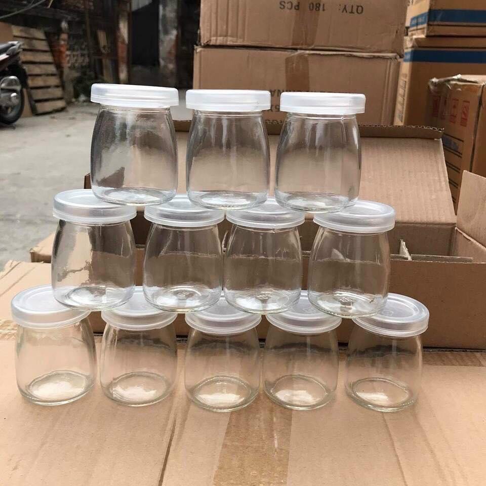 Bộ 12 hũ thủy tinh làm sữa chua