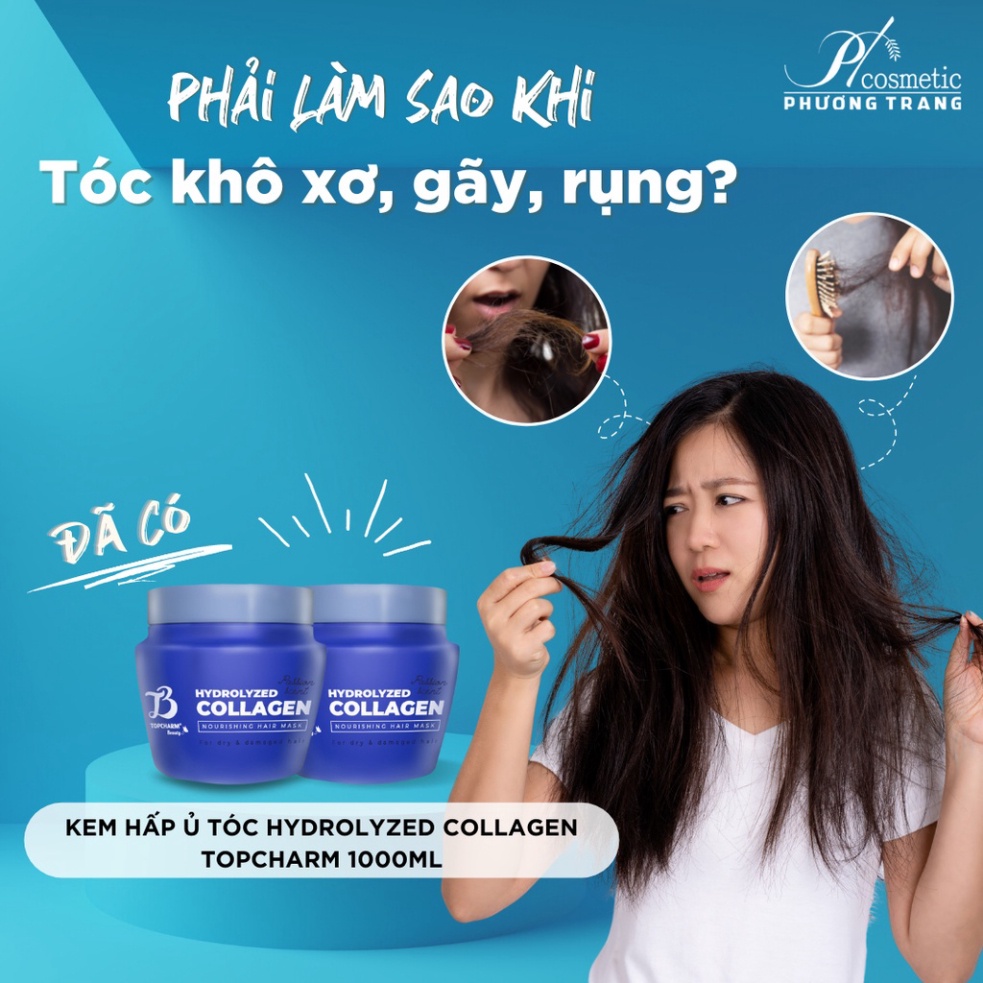 KEM HẤP BÓNG MƯỢT TÓC HYDROLYZED COLLAGEN HƯƠNG NƯỚC HOA CAO CẤP 1000ML