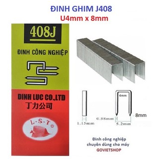 Đinh 408J hộp 5.000 cây ghim bấm gỗ ván nạp Máy bắn đinh 422J