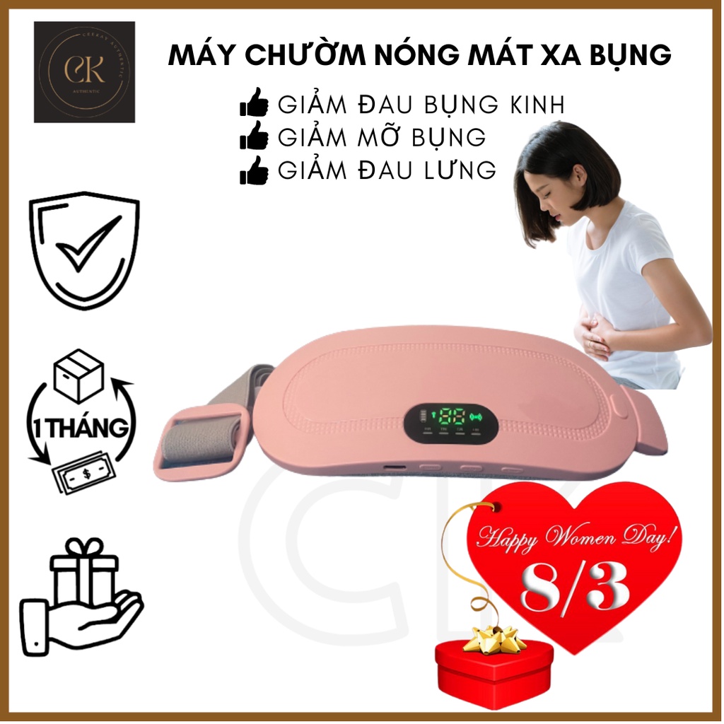 Máy Massage Làm Ấm Bụng CK Đai Đeo Giảm Đau Bụng Kinh Nguyệt, Làm Ấm Tử Cung Cho Phụ Nữ Đến Kì