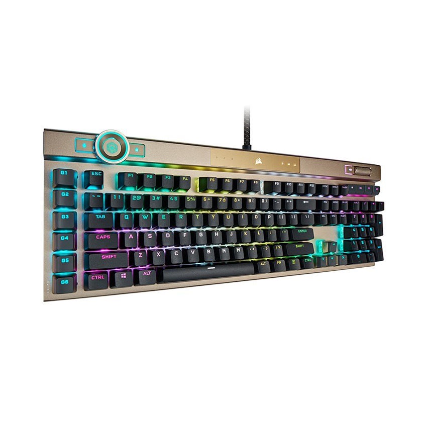 Bàn Phím Cơ Có Dây - Corsair K100 Midnight Gold RGB | Optical Switch