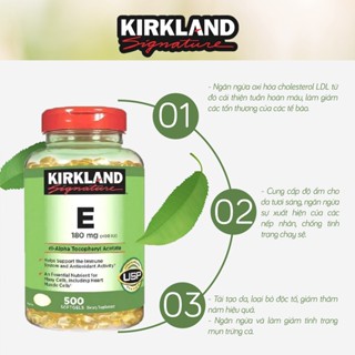 Viên uống bổ sung Vitamin E Kirkland Signature Vitamin E 400 IU 500 viên