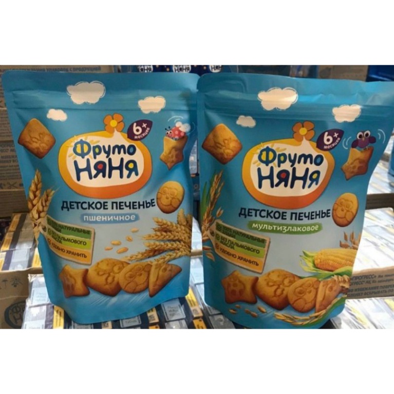(Date 2023) Bánh ăn dặm Fruto Nyanya 6m+ /12m+gói 120g