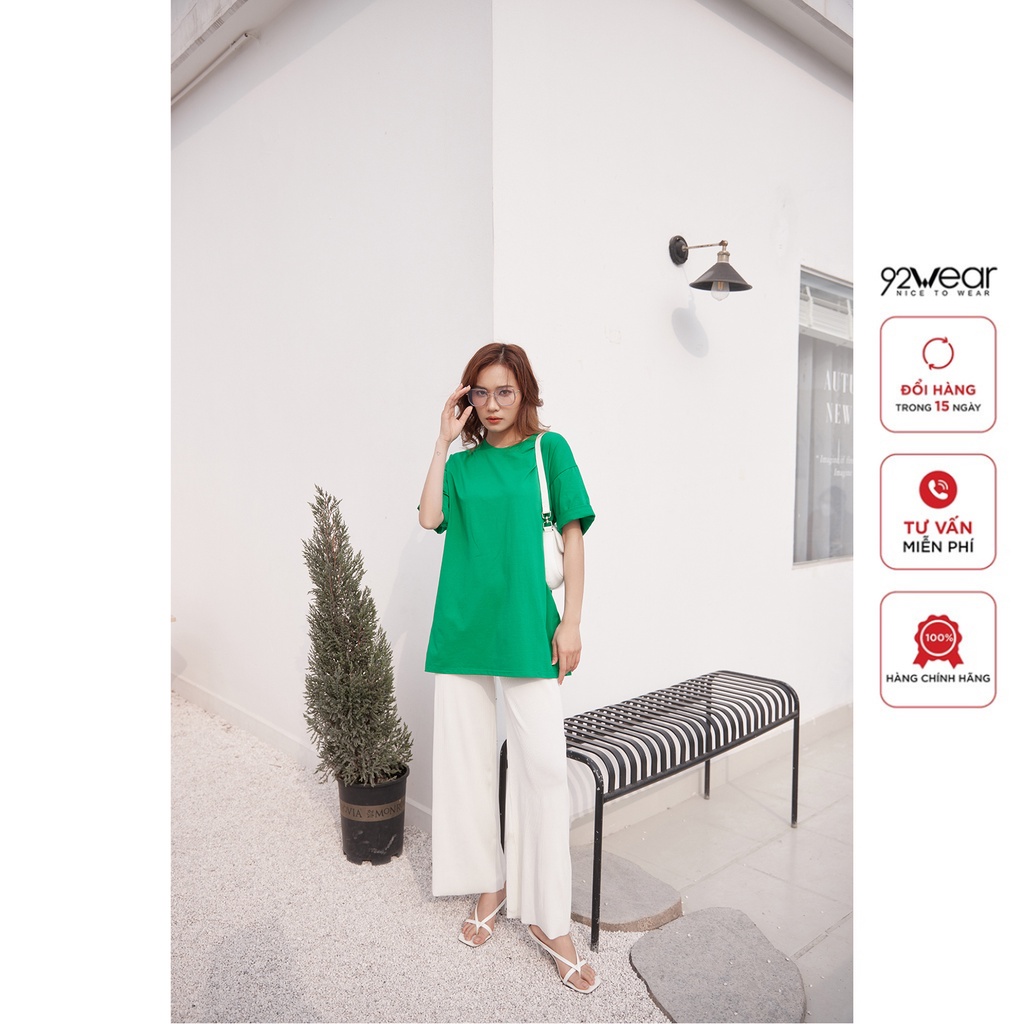 Áo thun unisex 92 WEAR, chất cotton form suông mềm mịn, thoáng mát ATW2008