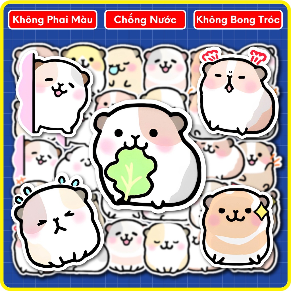 Bộ Sticker Bọ Ú Đáng Yêu 16 Hình - Sticker Dán Laptop, Bình Nước, Sổ Tay, Mũ Bảo Hiểm...