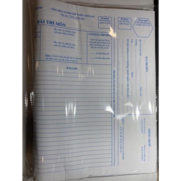 Giấy thi phách dọc , phách ngang .