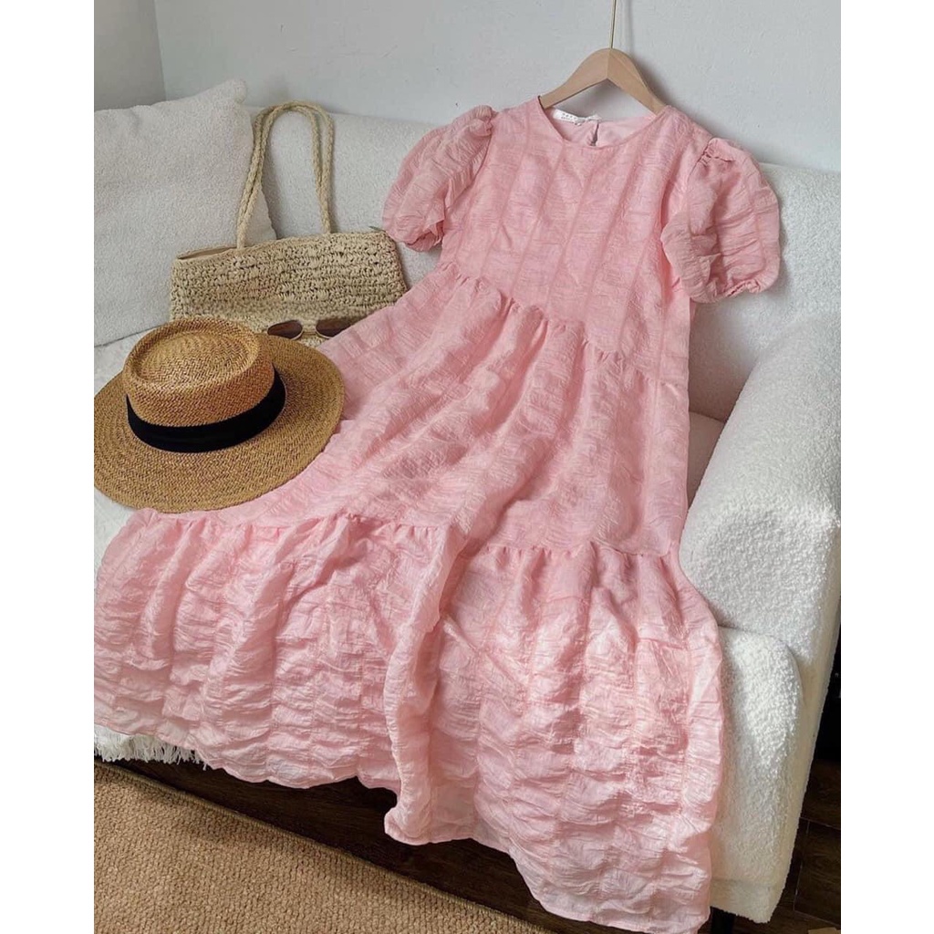 VÁY TƠ BABYDOLL DÁNG DÀI 3 TẦNG CHO CÁC NÀNG