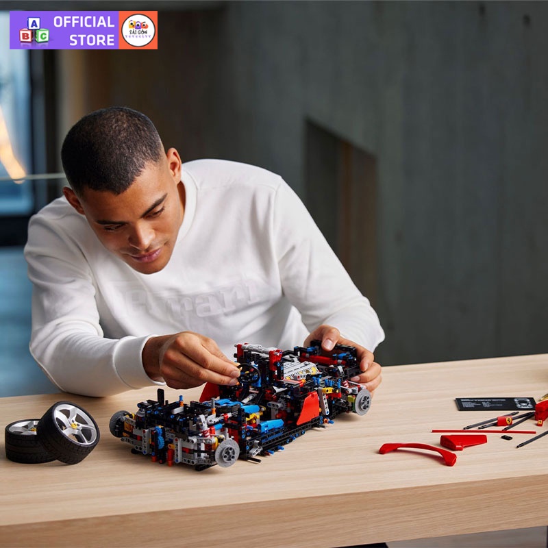 Đồ Chơi Lắp Ráp Mô Hình Xe TECHNIC Ferrari Daytona SP3 Tỉ Lệ 1:8 Điều Khiển Từ Xa Với 3700+PCS